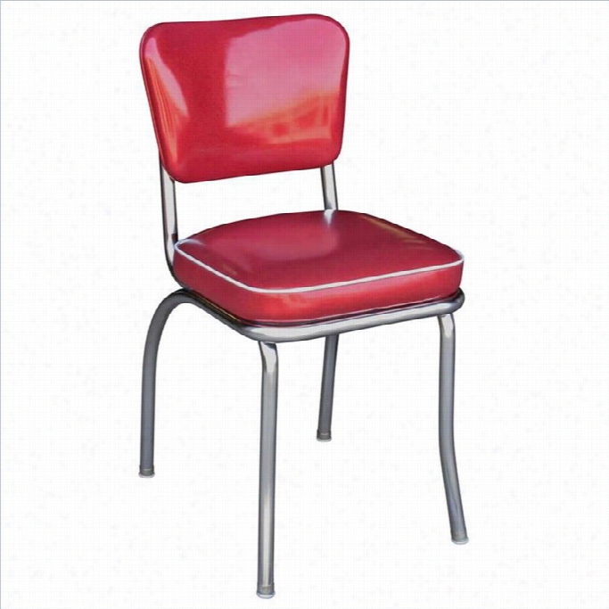 Richardson Seating Retro 1950 Sdiner Dining Chair In Glitter Sparkle Red