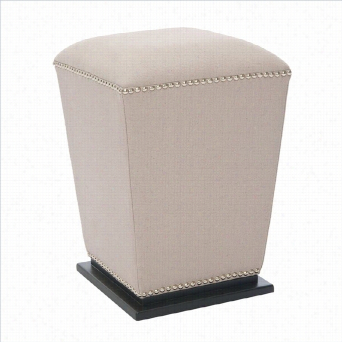 Safavieh Blaze Beech Wood Ottoman In Beige (set Of 2)