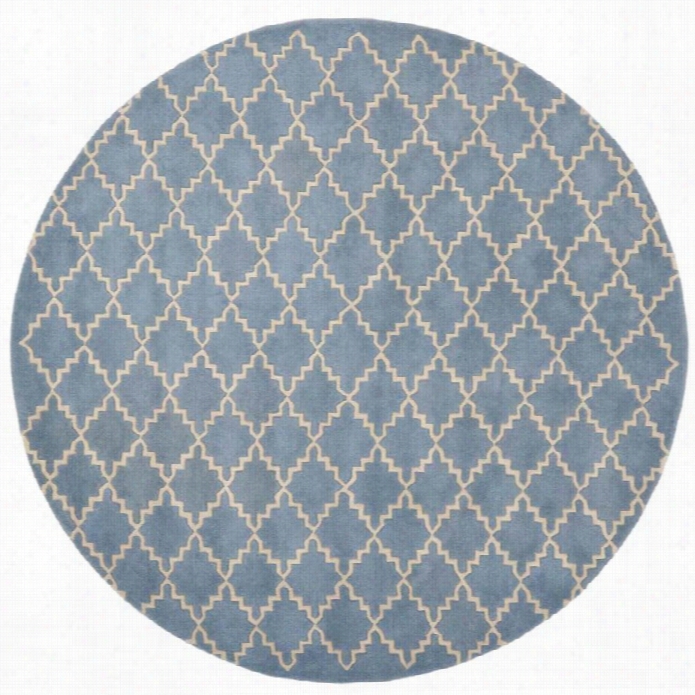 Safavieh Chatham Blue Grey Contemporary Rug - Round 5'