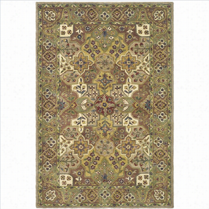 Safavieh Heritage Rectangle Rug In Tape / Green