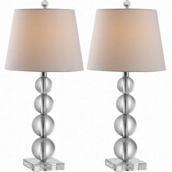 Safavieh Millie Crystal Ball Table Lamp (set Of 2) In Clear