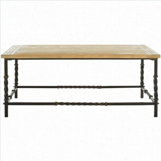 Safavih Rowan Fir Wood Coffee Table