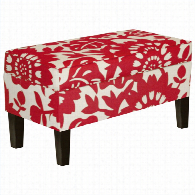 Skylline Furniture Storage Bench In Cherry