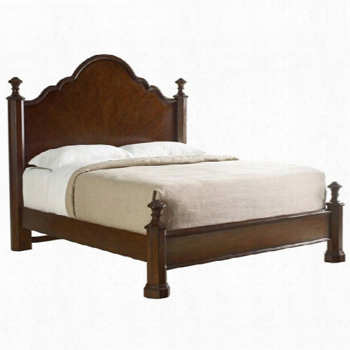 Stanley Furniture Continental  King Mansion Bed In Barrel