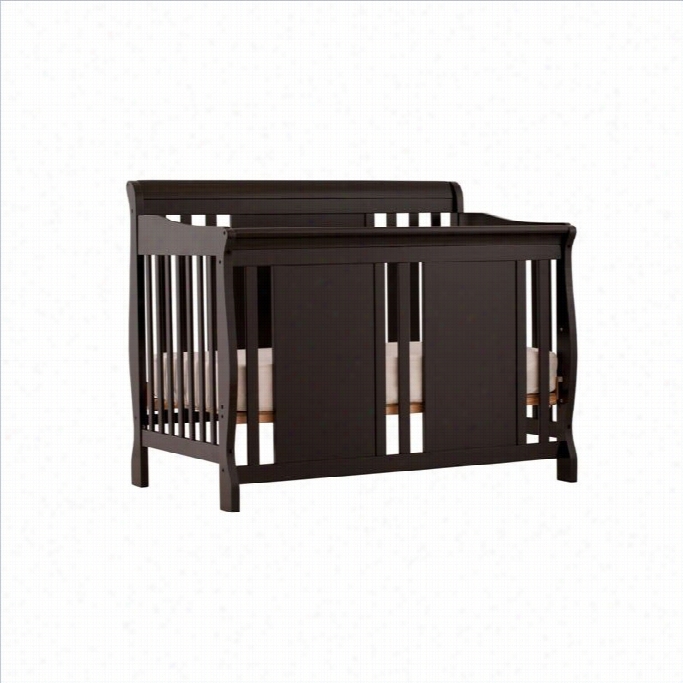 Stork Craft Ver Ona Fixed Side 4-in-1 Convertible Crib In Black