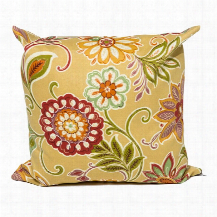 Tkc Outdoor Wind Pillows Square In Golxen Floral (set Of 2)