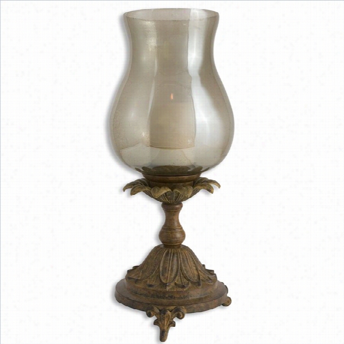Uttermost Chandell Distressed Candleholder Iin Aged Black