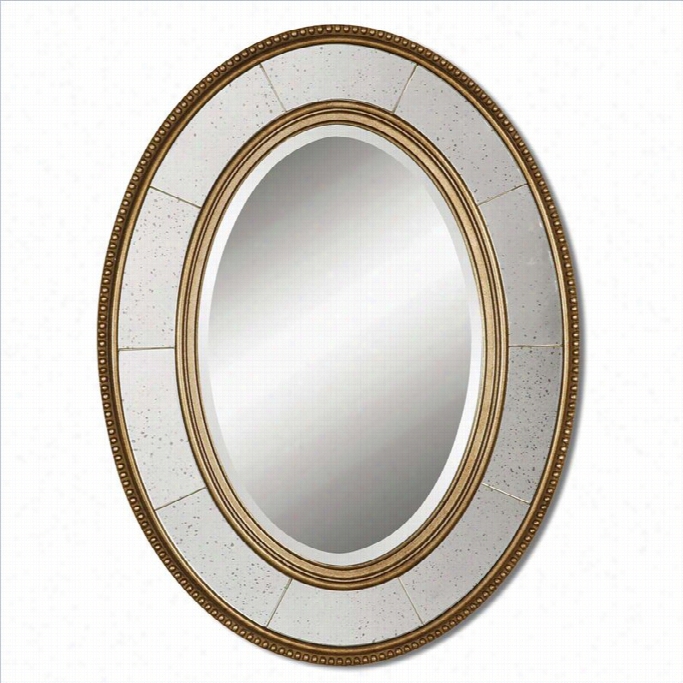 Uttermost Lara Oval Imrror In Champange Silver