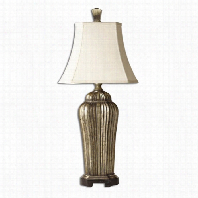 Uttermost Sanchiel Tall Lamp In Broken Warm Antiqeud Silver