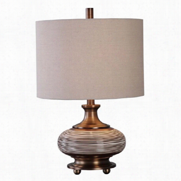 Uttermost Strona Bronze Ceramic Lamp