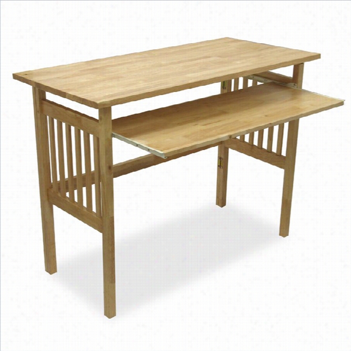 Winsomee Wood Folding Computer Desk In Natural Beechwood