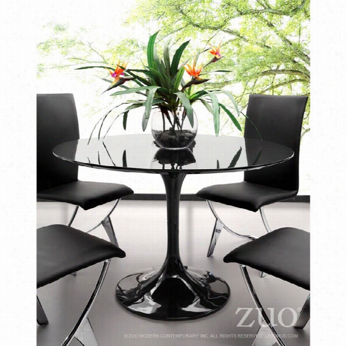 Zuo Wilco Round Dining Table In Blaack