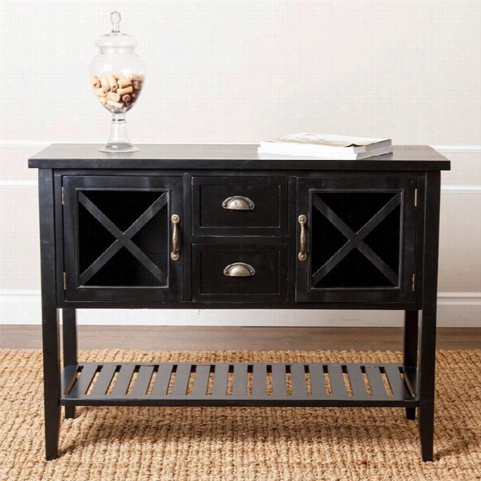 Abbyson  Living Olympic Wood Consolle Sofa Table In Antiqued Black