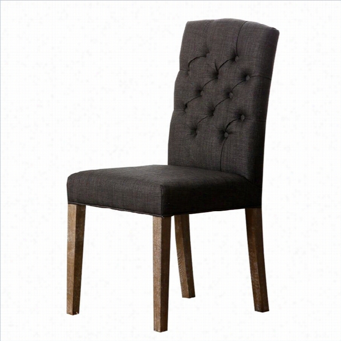 Abbyson Living Princeton Tufted Fabric Dining Chair In Gray