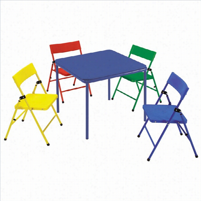 Ameriwood Cosco 5 Piece Kids Metal Plait Table Set