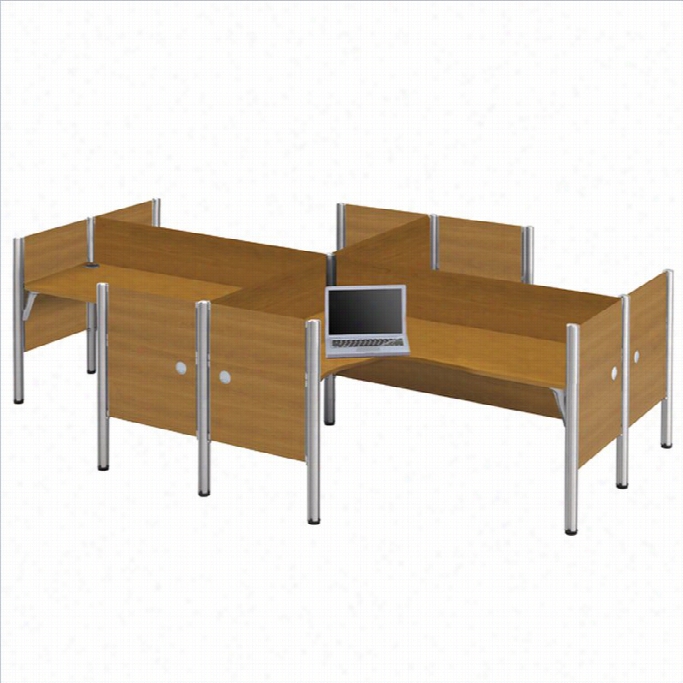 Bestarpro-biz Quad L -desk In Cappuccino Cherry