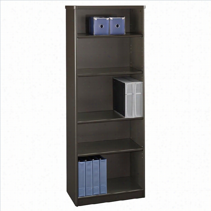 Bush Bbf Series A 26w 5-shelf Bookcase In Sienna Walnut