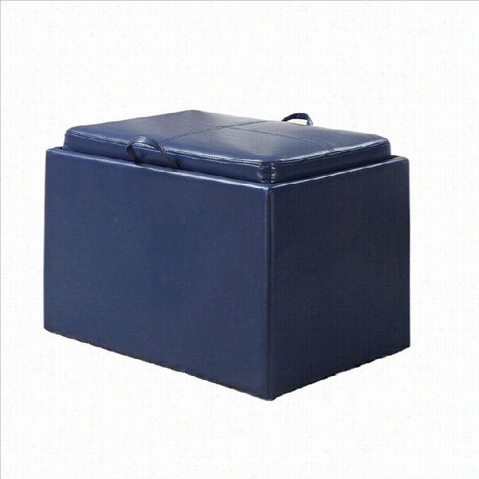 Convenience Concepts Designs4comfort Accent Storage Ottoman - Blue
