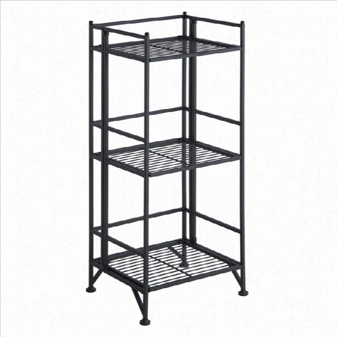 Convenience Concepts  Xtra-storage 3 Tier Folding Shelf In Black