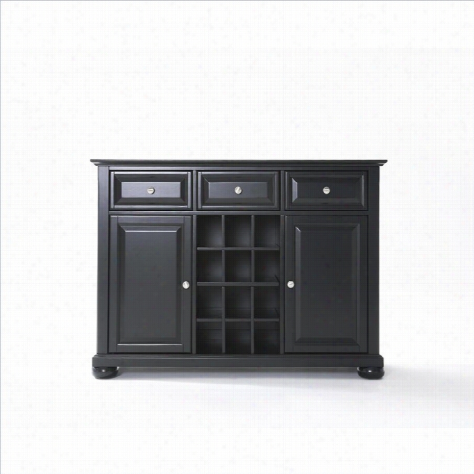 Crosley Furniture Alexandria Buffet Server / Sideboard Cabinet In Black Finish