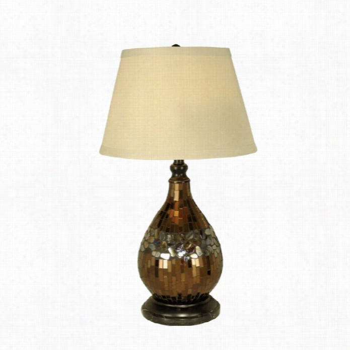 Dale Tifgany Mosaic Glass Dome Table Lamp