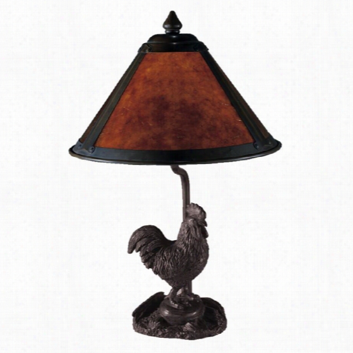 Dale Tiffany Rooster Mica Table Lamp