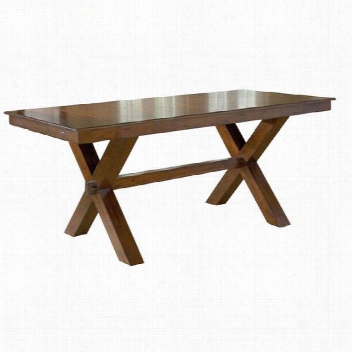 Hillsdale Park Avneue Counter Height Trestle Dining Table In Cherry