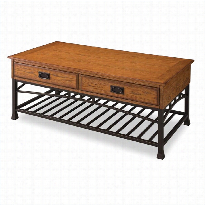 Home Styles Mo Dern Craftsman Coffee Table In Distressed Oak