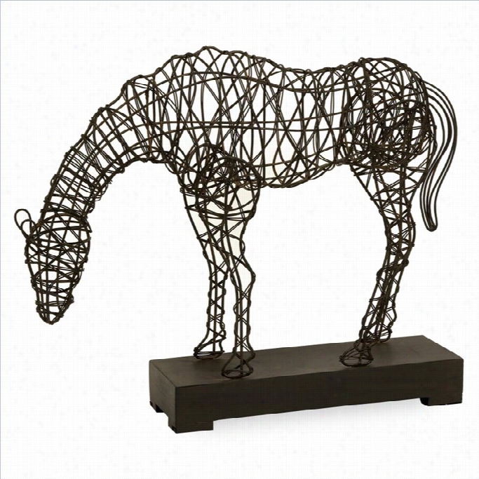 Imax Corporation Aantole Woven Horse Statuary