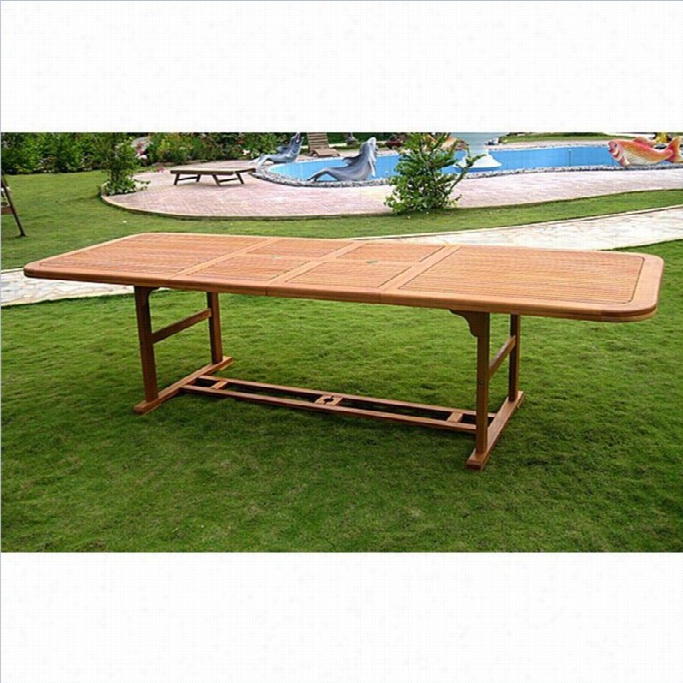 International Caravan Royal Tahiti Dining Tablee In Balau Stain