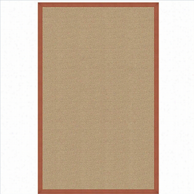 Linon Athe Na Cotto Nrug In Sisal And Burnt Orange-1'10 X '210