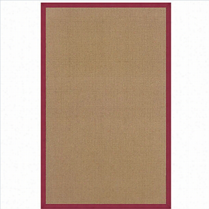 Linon Rugs Athena Cotton Area Rug In Cork And Red-1'10 X 2'10