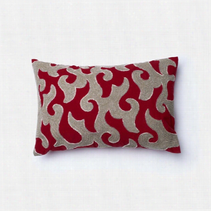 Loloi 1'1 X 1'9 Cotton Down Pillow In Red An Dgray