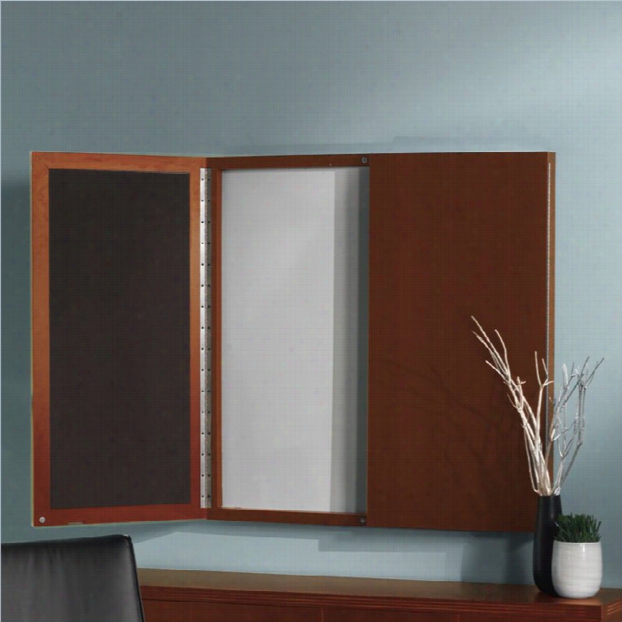 Mayline Aberdeen Visual Presentation Board In Cherry