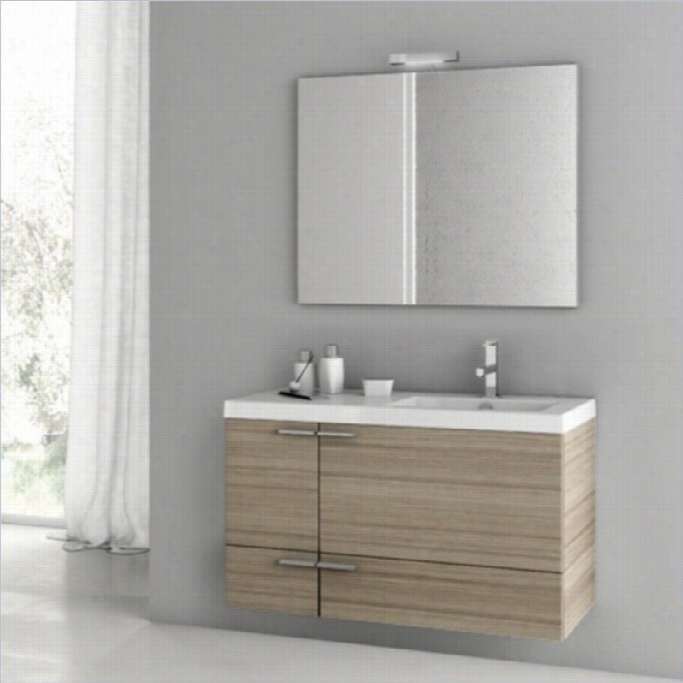 Nameek's Acf 40 New Space Wall Mounted Bathroom Vanity Set In Larch Canapa