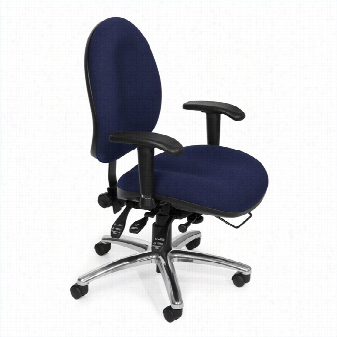 Ofm 24-hour Great And Tall Computer Tsak Office Chair In Blue