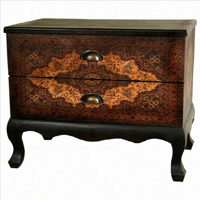 Oriental Fu Rniture Olde-worlde Euro Accent Chest In Brown