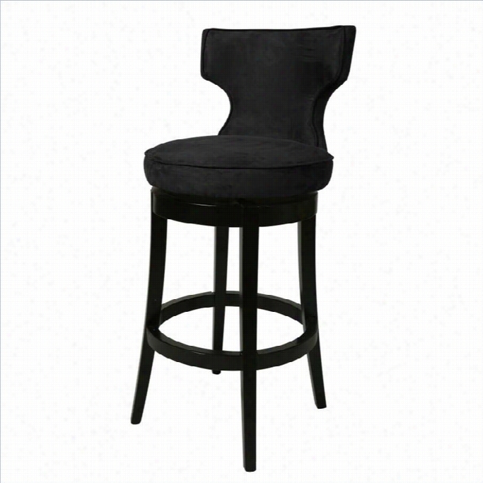 Pastel Furniture Augusta 30.75 Upholstered Bar Stol In Feher Black
