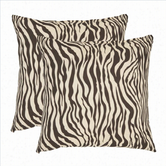 Safavieh Fredsrick 22 Decortaive Pillow Ni Ivory An Black (set Of 2)