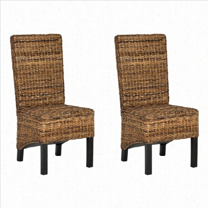 Safavieh Pebmroooke Mango Dining Chair In Natural (set Of 2)