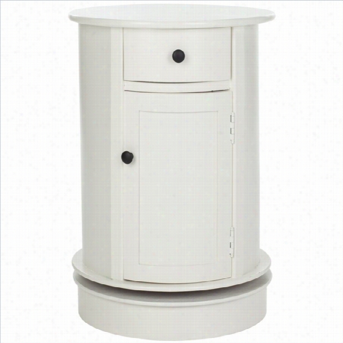 Safavieh Toby Wood Oval Cabinet In Cream