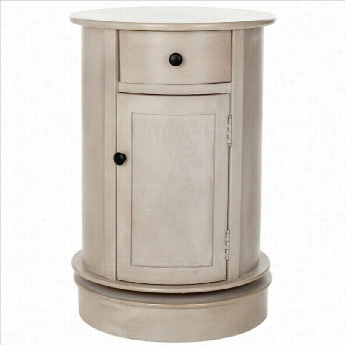 Safavieh Toby Wood Oval Cabinet In Grey