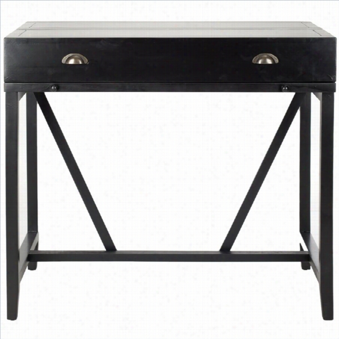 Safavieh Wyatt Pine Forest Writing Desk In Black