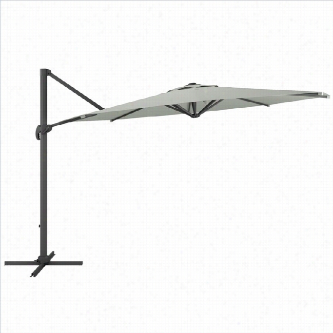 Sonax Corliving Deluxe Counterpoise Patio Umbrella In Sand Gray