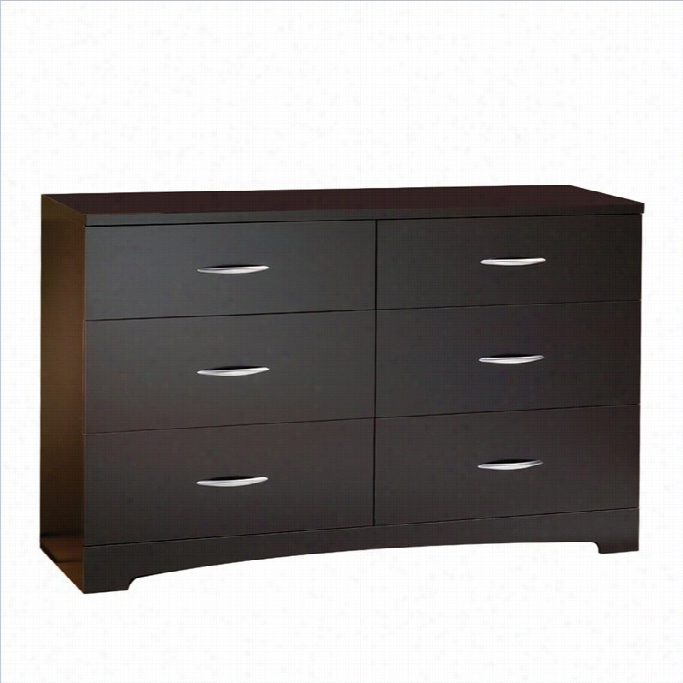 South Coast  Back Bay Double Dressser In Dark Chocollate