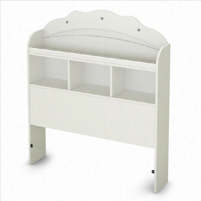 South Shore Sabrina Twin Bookcase Headboard In White