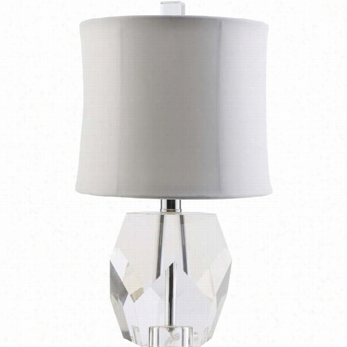 Surya Mriamar Crystal Table Lamp In White