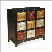 Bassett Mirror Tic-Tac-Toe Accent Chest in Black and Red Rub
