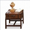 Riverside Furniture Latitudes Suitcase End Table in Aged Cognac Wood