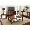 Steve Silver Company Davenport Slate 3 Piece Coffee Table Set in Mutli-Step Dark Cherry